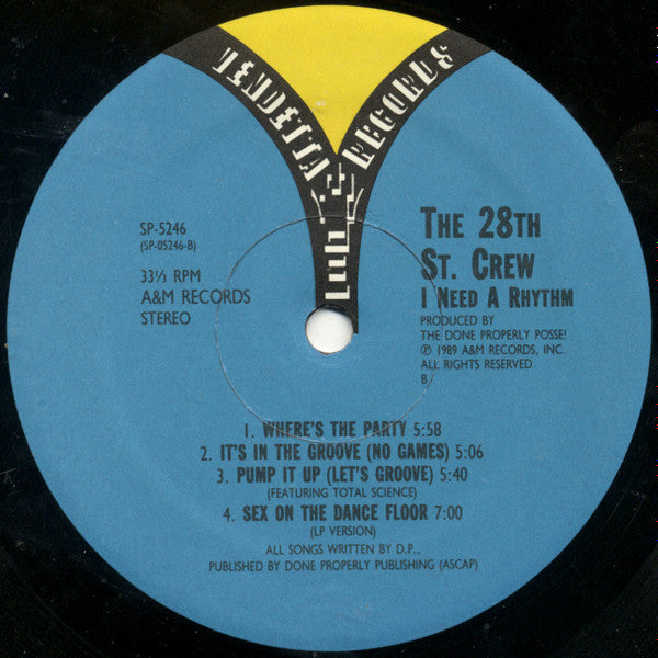 The 28th Street Crew - I Need A Rhythm