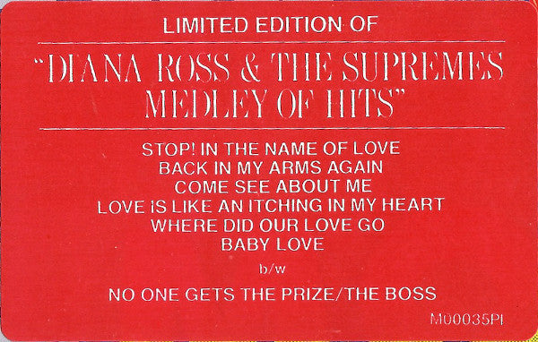 The Supremes - Medley Of Hits / No One Gets The Prize / The Boss