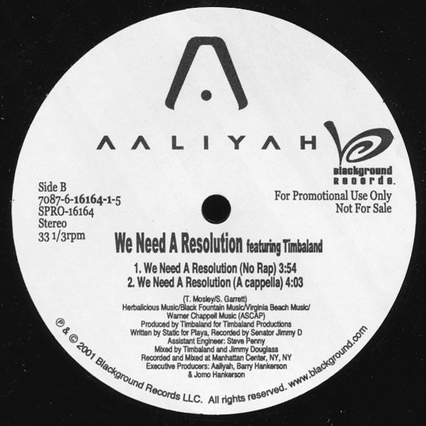 Aaliyah - We Need A Resolution
