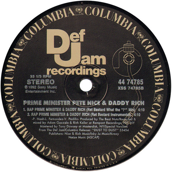 Prime Minister Pete Nice - Rap Prime Minister & Daddy Rich (Rat Bastard)