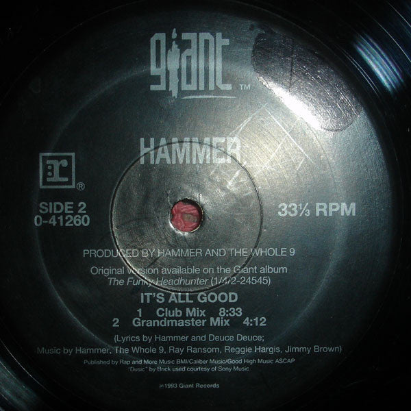 MC Hammer - Pumps And A Bump / It's All Good