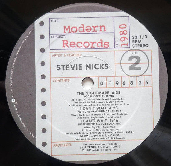Stevie Nicks - I Can't Wait