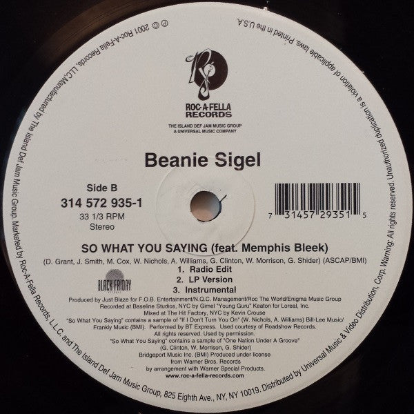 Beanie Sigel - Beanie (Mack B****)