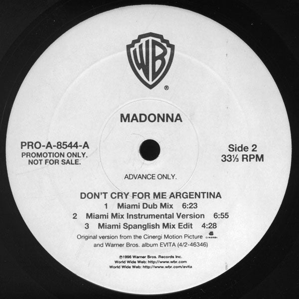 Madonna - Don't Cry For Me Argentina
