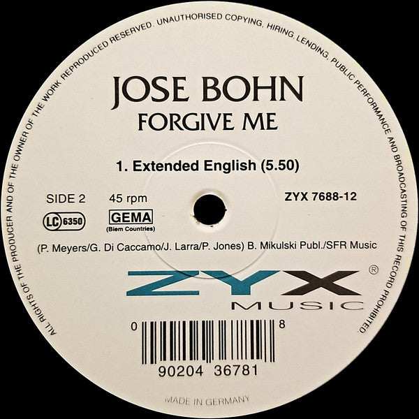 Jose Bohn - Forgive Me