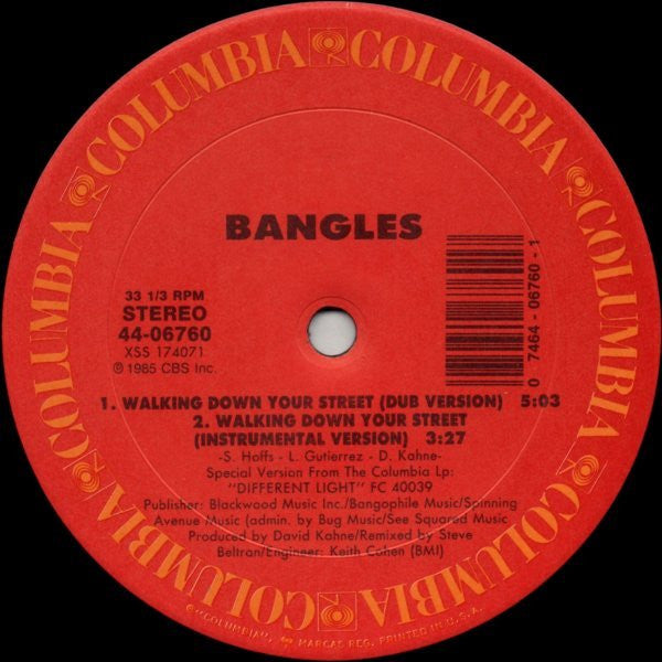 Bangles - Walking Down Your Street (12" Extended Dance Mixes)