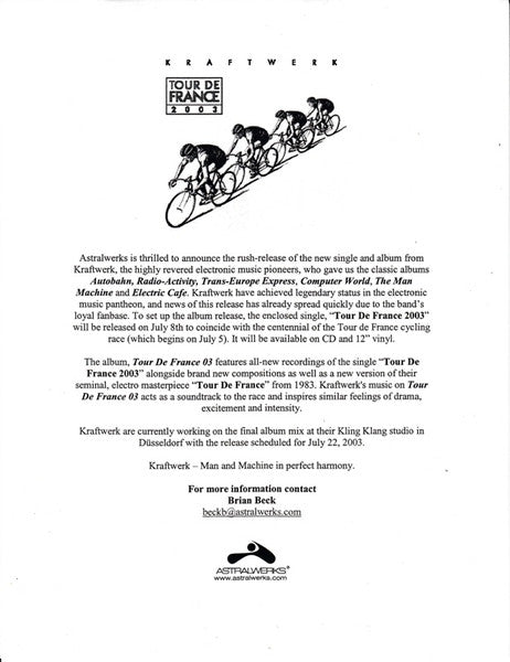 Kraftwerk - Tour De France 2003