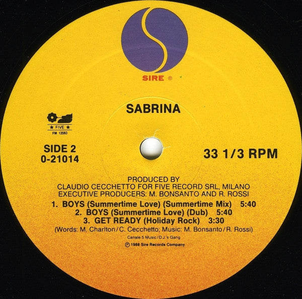 Sabrina - Boys (Summertime Love)