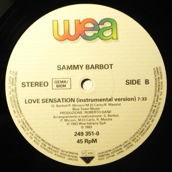 Sammy Barbot - Let The Music Play / Love Sensation