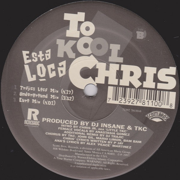 To Kool Chris - Esta Loca