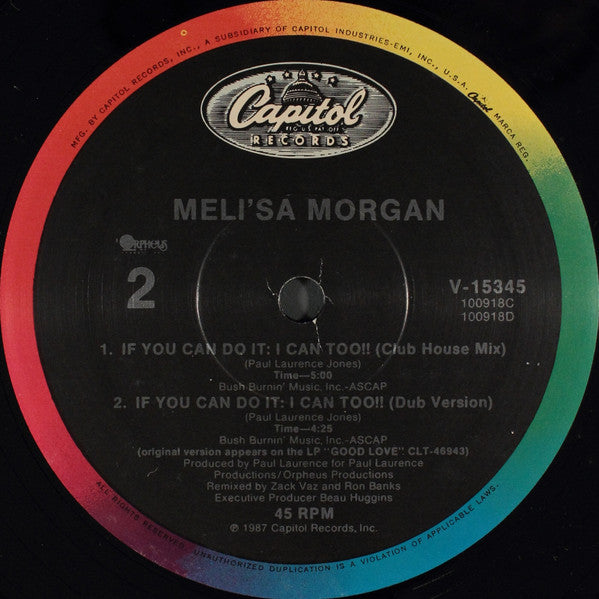 Meli'sa Morgan - If You Can Do It: I Can Too!!