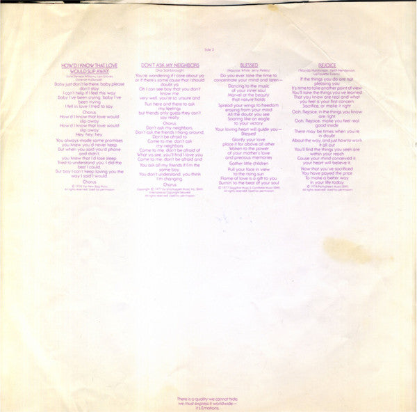 The Emotions - Rejoice