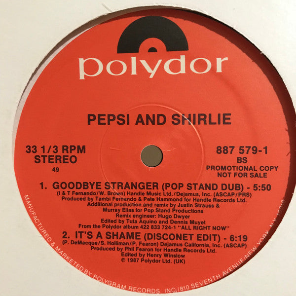 Pepsi & Shirlie - Goodbye Stranger