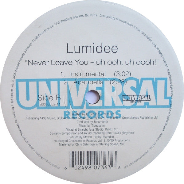 Lumidee - Never Leave You - Uh Ooh, Uh Oooh!