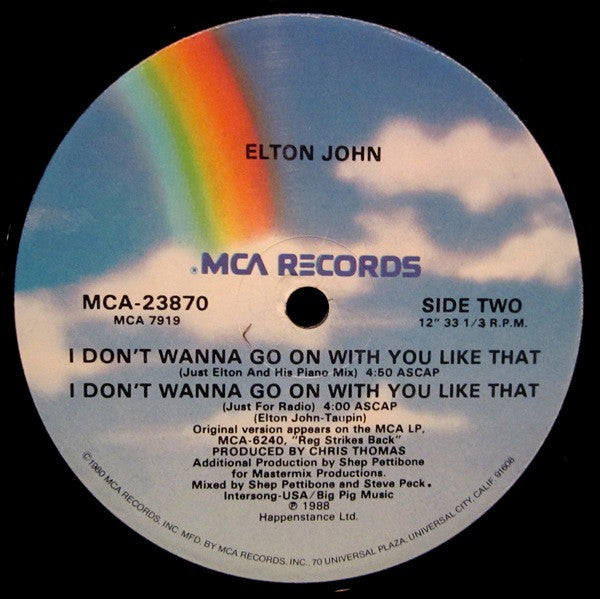 Elton John - I Don't Wanna Go On With You Like That