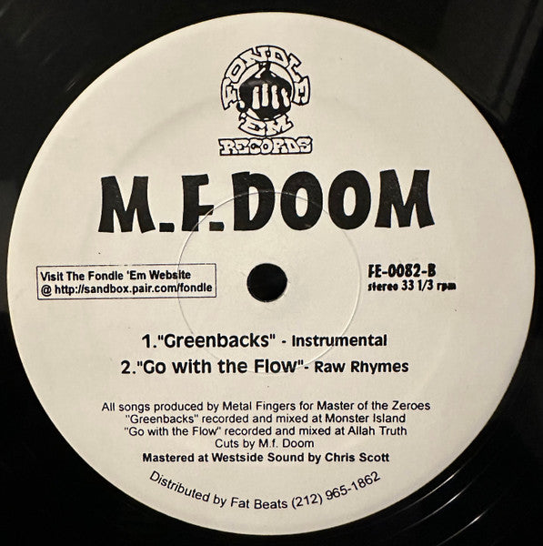 MF Doom - Greenbacks / Go With The Flow