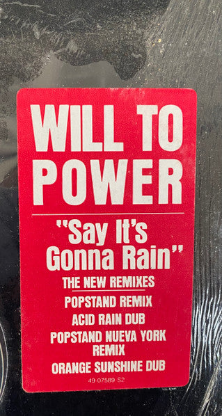 Will To Power - Say It's Gonna Rain (New Remixes)