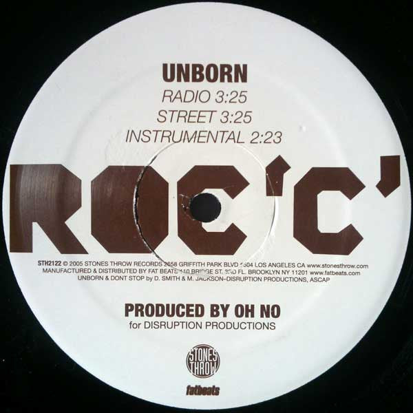 Roc 'C' - Don't Stop / Unborn