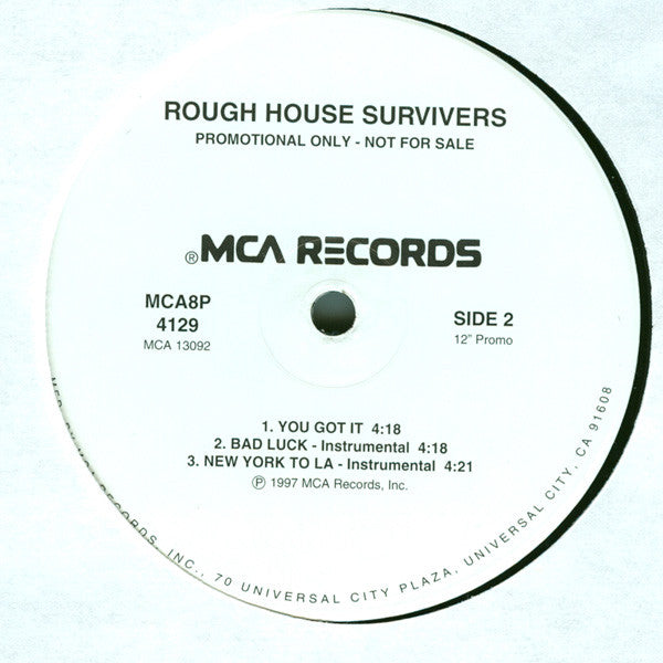 Rough House Survivers - Bad Luck / New York To LA