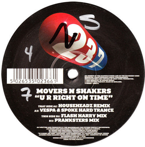 Movers N Shakers - U R Right On Time
