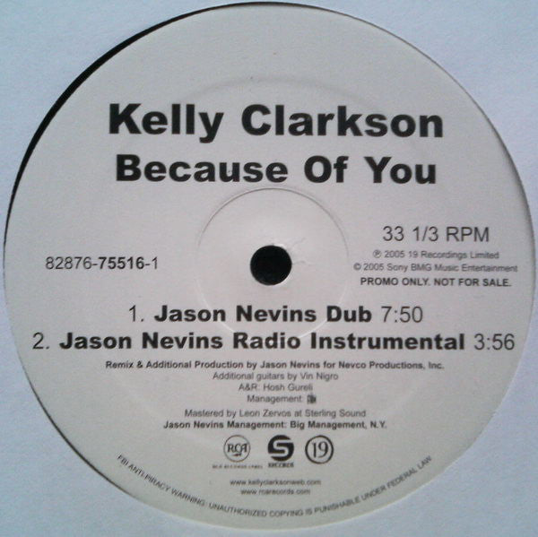 Kelly Clarkson - Because Of You (Jason Nevins Remixes)