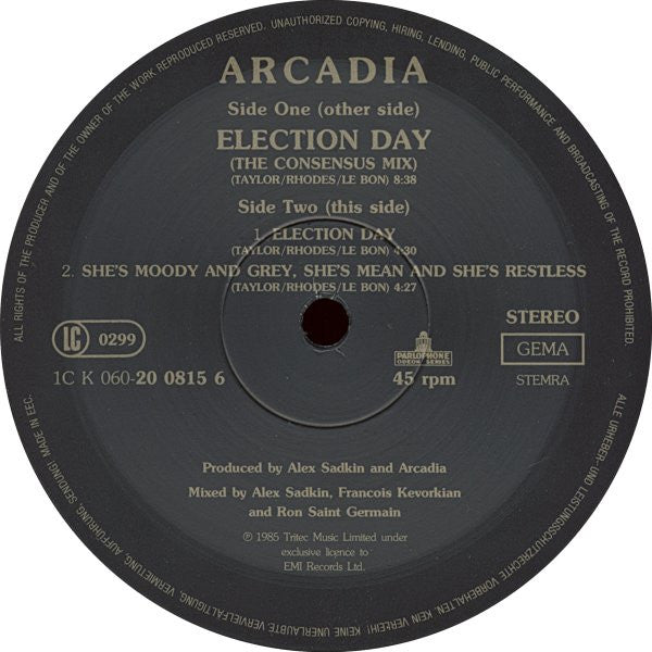 Arcadia (3) - Election Day (The Consensus Mix)