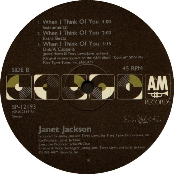 Janet Jackson - When I Think Of You (Dance Remix)