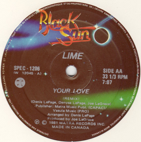 Lime (2) - Come And Get Your Love / Your Love (Remix)