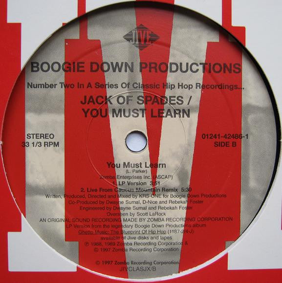 Boogie Down Productions - Jack Of Spades / You Must Learn