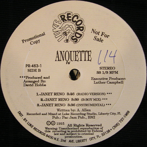 Anquette - I'll Always Be There For You / Janet Reno
