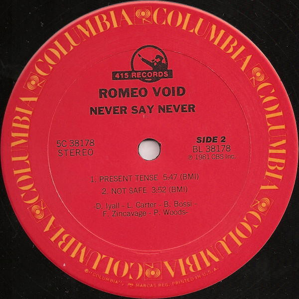 Romeo Void - Never Say Never