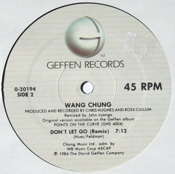 Wang Chung - Dance Hall Days & Don't Let Go