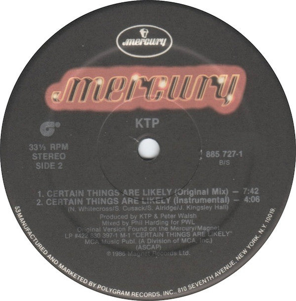 Kissing The Pink - Certain Things Are Likely