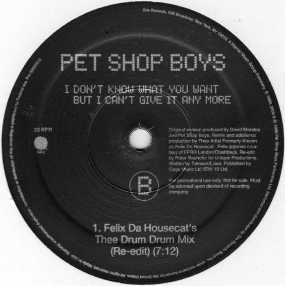 Pet Shop Boys - I Don't Know What You Want But I Can't Give It Any More