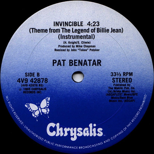 Pat Benatar - Invincible (Theme From The Legend Of Billie Jean) (Extended Remix)