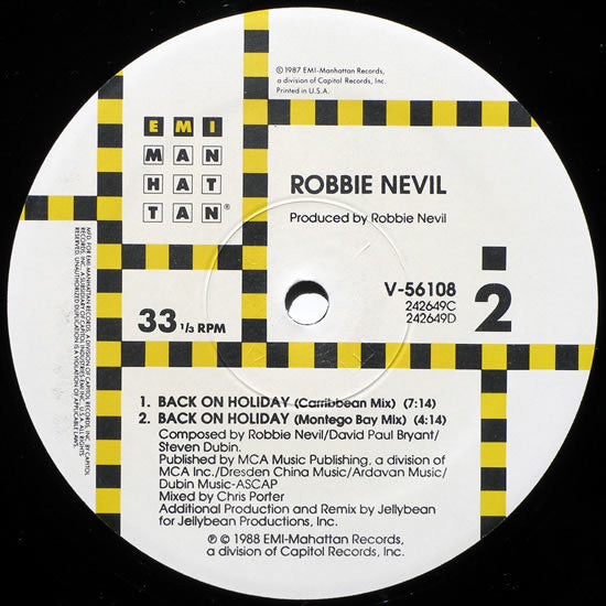 Robbie Nevil - Back On Holiday