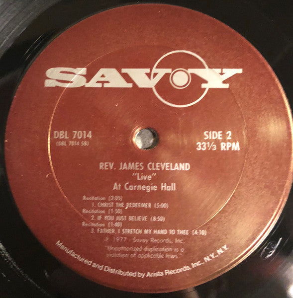 Rev. James Cleveland - "Live" At Carnegie Hall