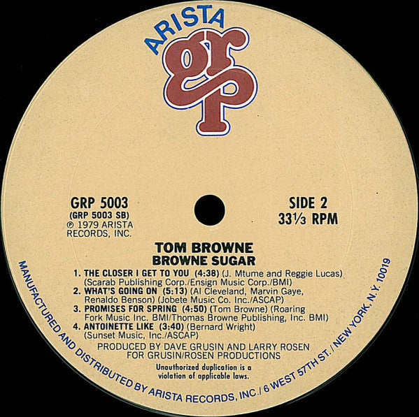 Tom Browne - Browne Sugar