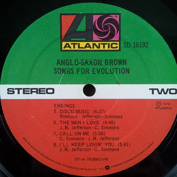 Anglo Saxon Brown - Songs For Evolution