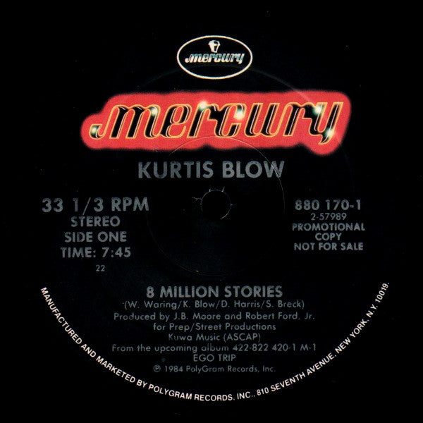 Kurtis Blow - 8 Million Stories