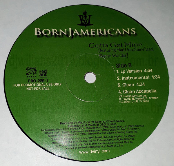 Born Jamericans - Send My Love / Gotta Get Mine