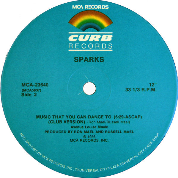Sparks - Music That You Can Dance To