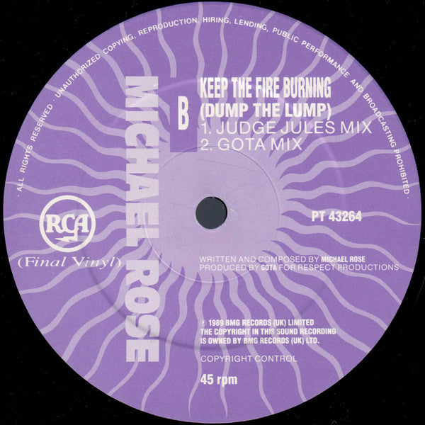 Michael Rose - Keep The Fire Burning (Dump The Lump) (Remix)