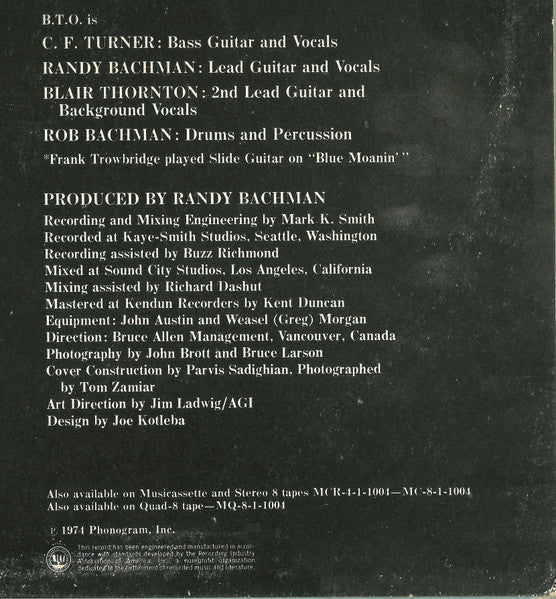 Bachman-Turner Overdrive - Not Fragile