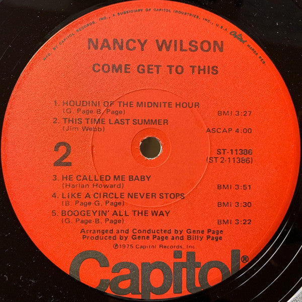 Nancy Wilson - Come Get To This