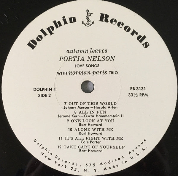 Portia Nelson Love Songs With Norman Paris Trio, The - Autumn Leaves