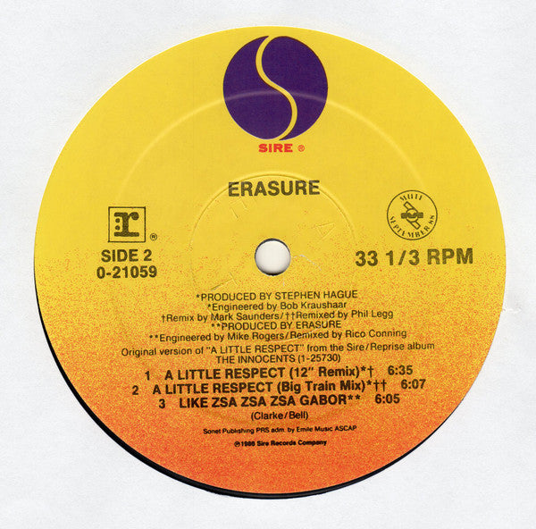 Erasure - A Little Respect