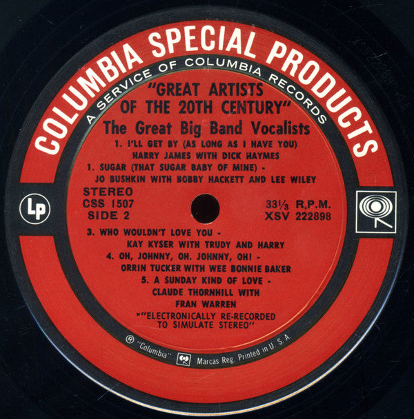 Various - The Great Big Band Vocalists