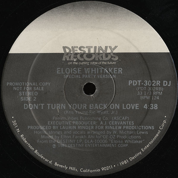 Eloise Whitaker - Don't Turn Your Back On Love