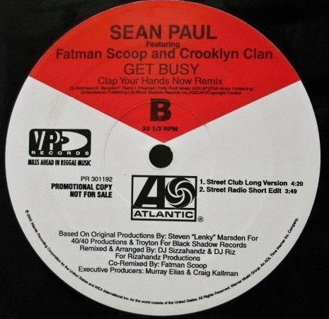 Sean Paul - Get Busy (Clap Your Hands Now Remix)
